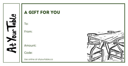 At Your Table Gift Card